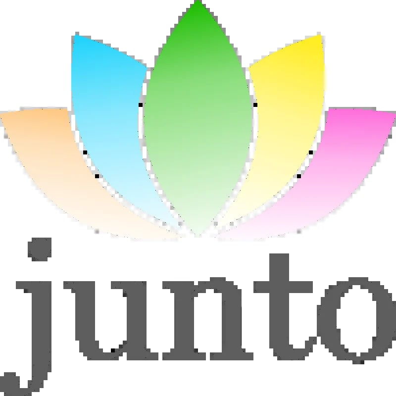 Junto — colorful lotus with wordmark
